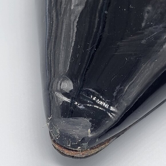 Jimmy Choo Black Patent Leather Pointed Toe Pumps - Picture 7 of 16